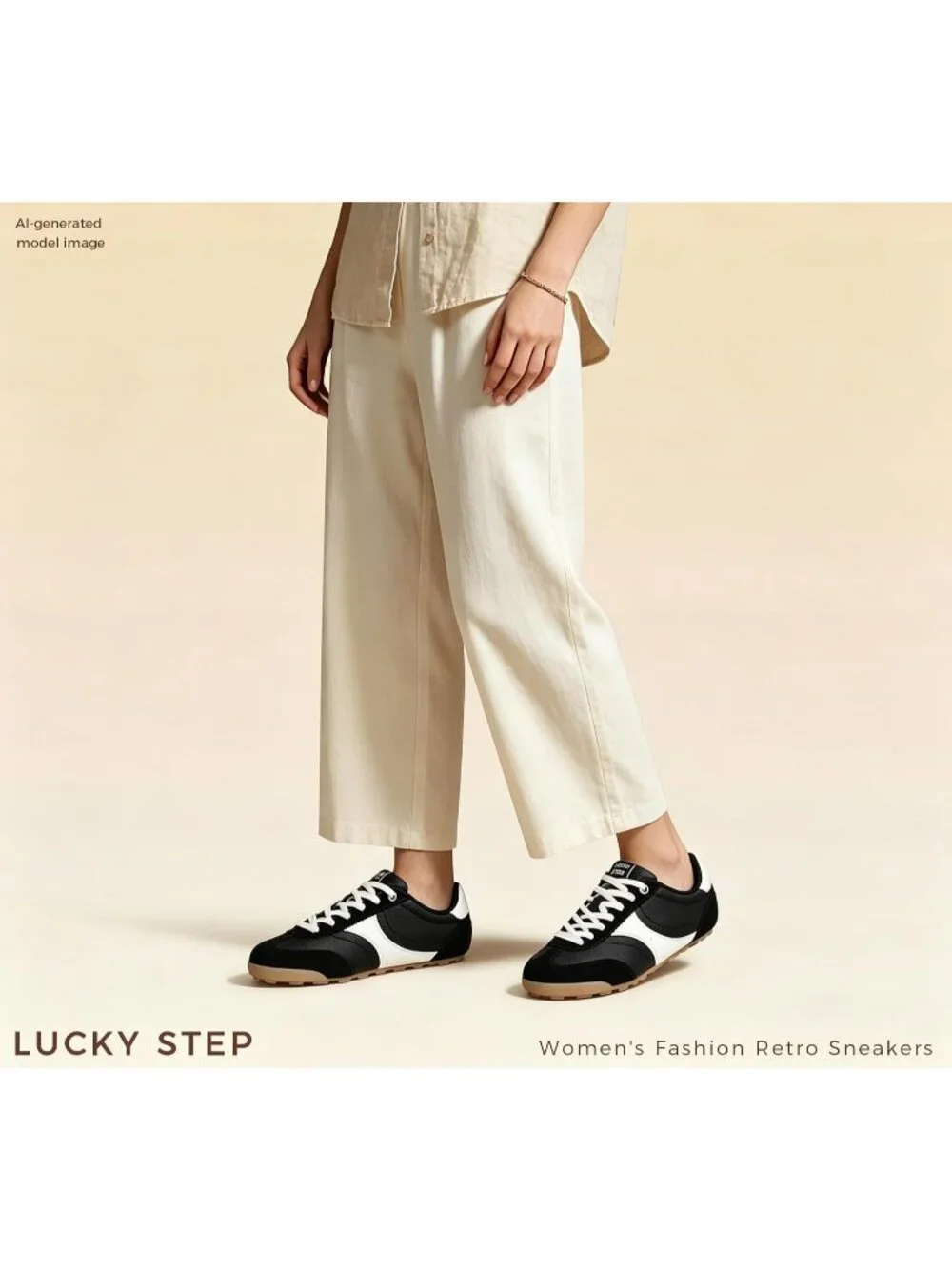 Women's Black Retro Fashion Lightweight Non Slip Thin Sole Comfortable Sneakers